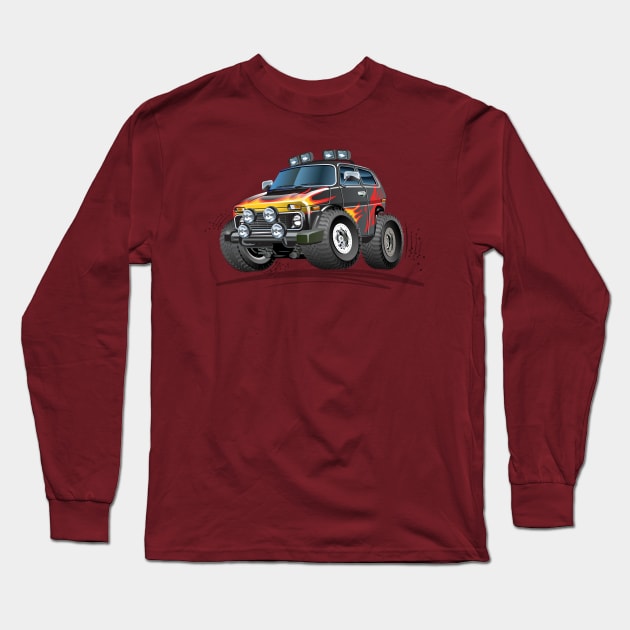 Cartoon jeep Long Sleeve T-Shirt by Mechanik